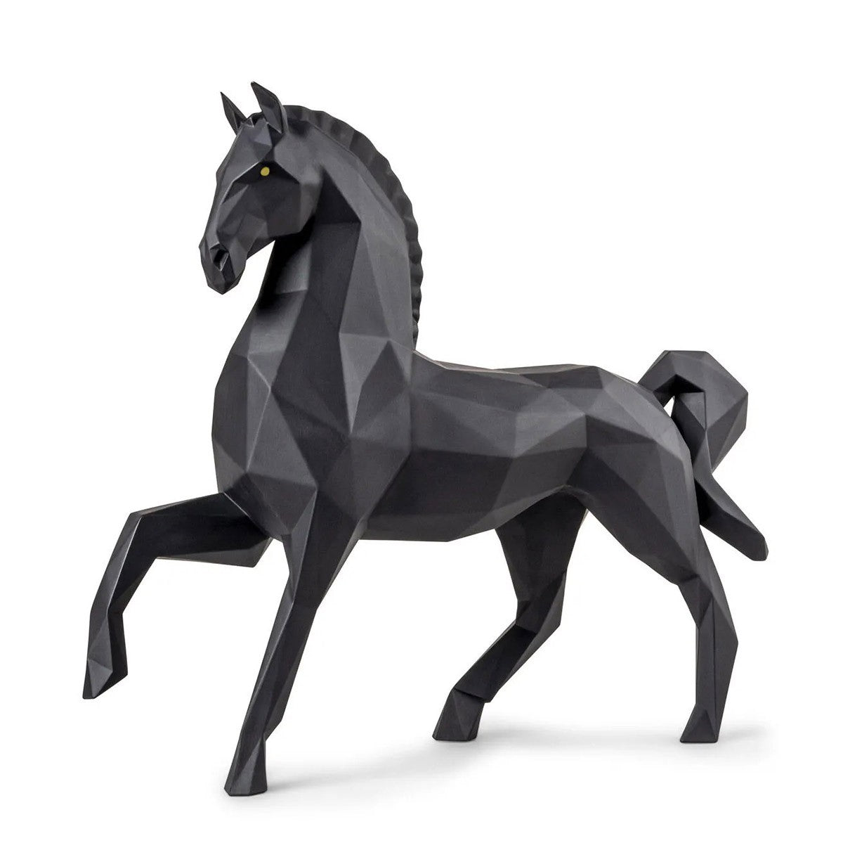 Lladró: Horse Sculpture. Matte black