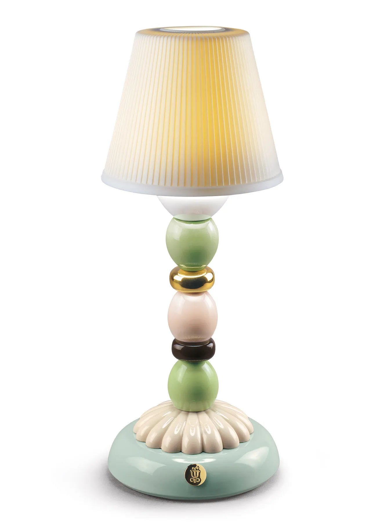 Lladró: Firefly Collection. Palm Firefly Golden Fall Table Lamp