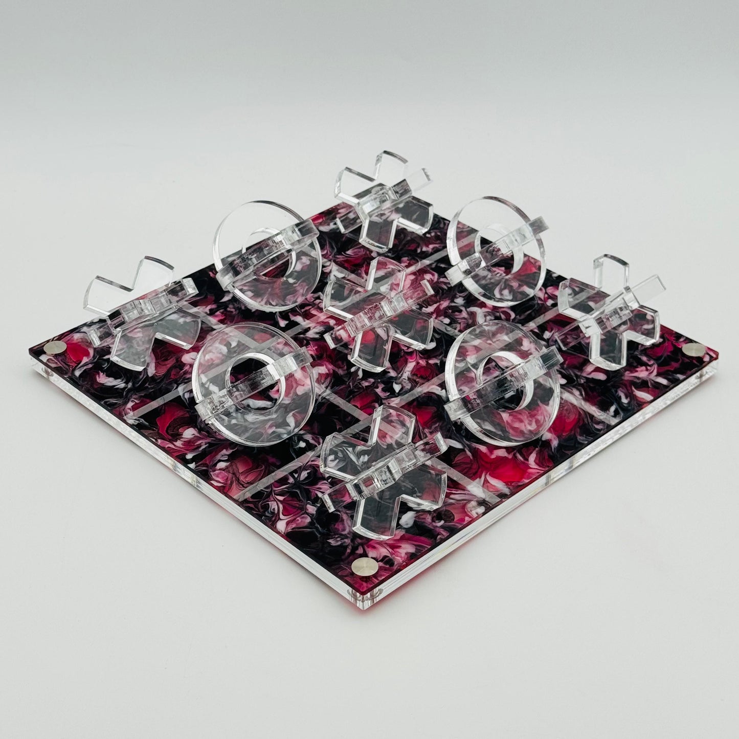 Luxe Dominoes: La Vieja 3D Lava Swirl Tic Tac Toe