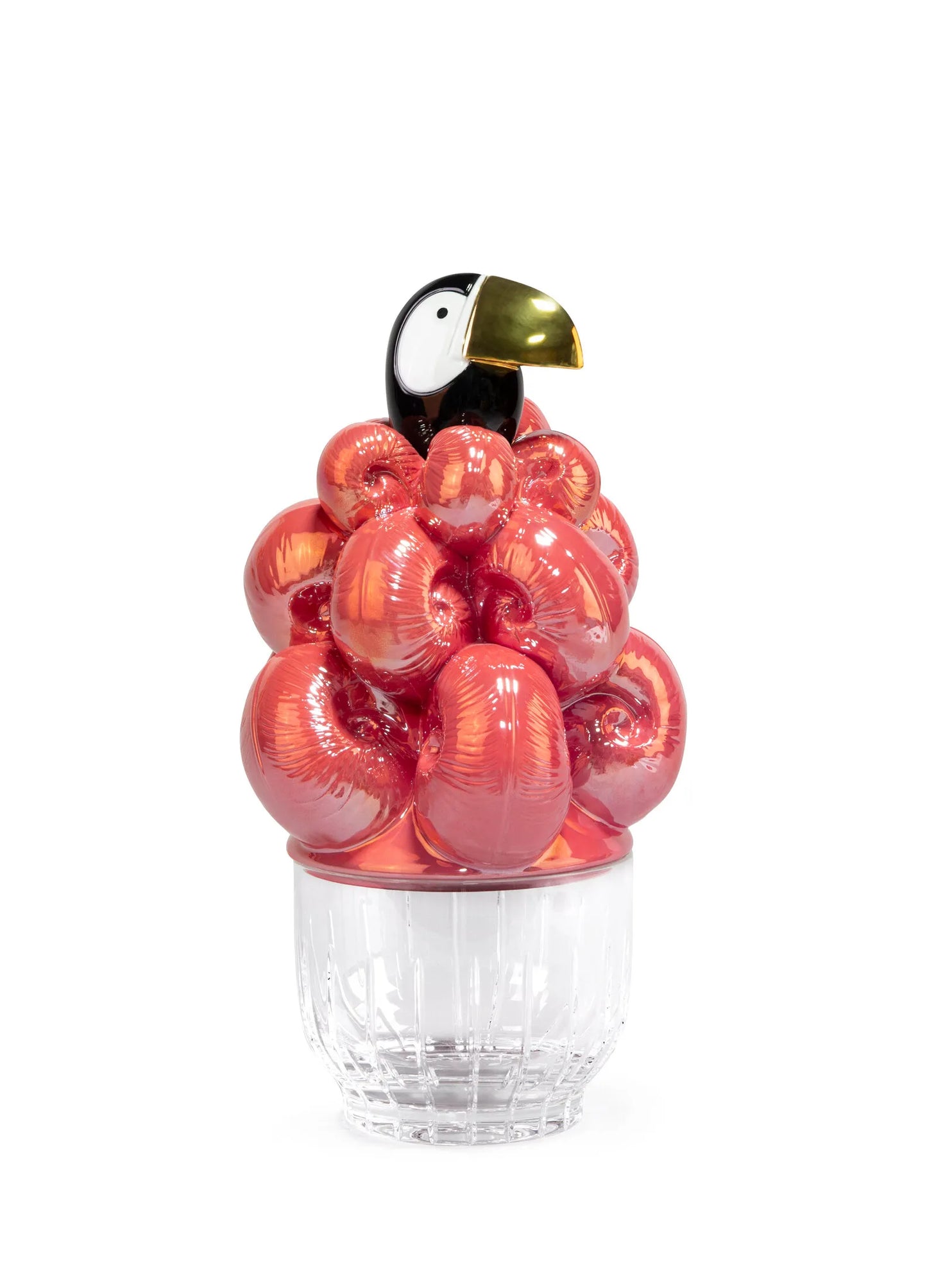 Lladró: Toucan Ice Bucket. Golden Luster