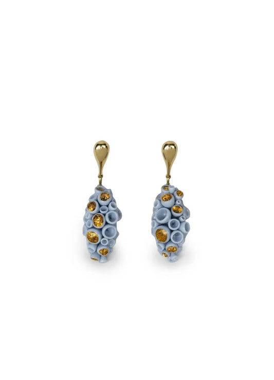 Lladró: Coral Blue Reef Long Earrings
