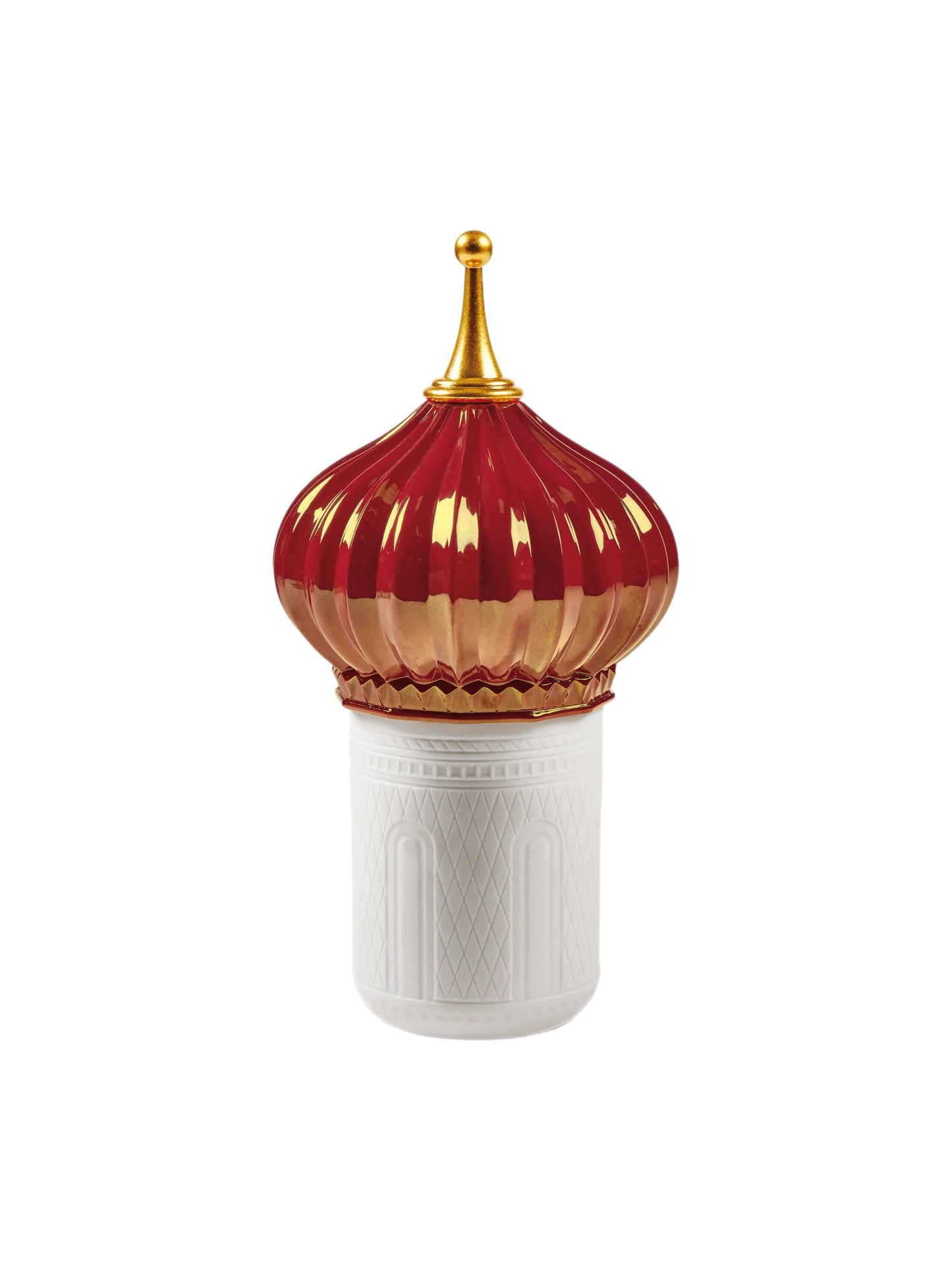 Lladró: North Tower Candle 1001 Lights (ruby). Night Approaches Scent.