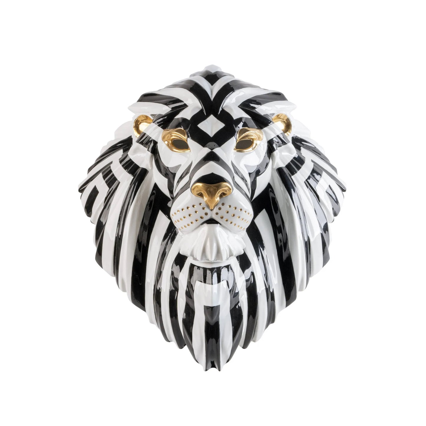 Lladró: Lion Mask Black and Gold.