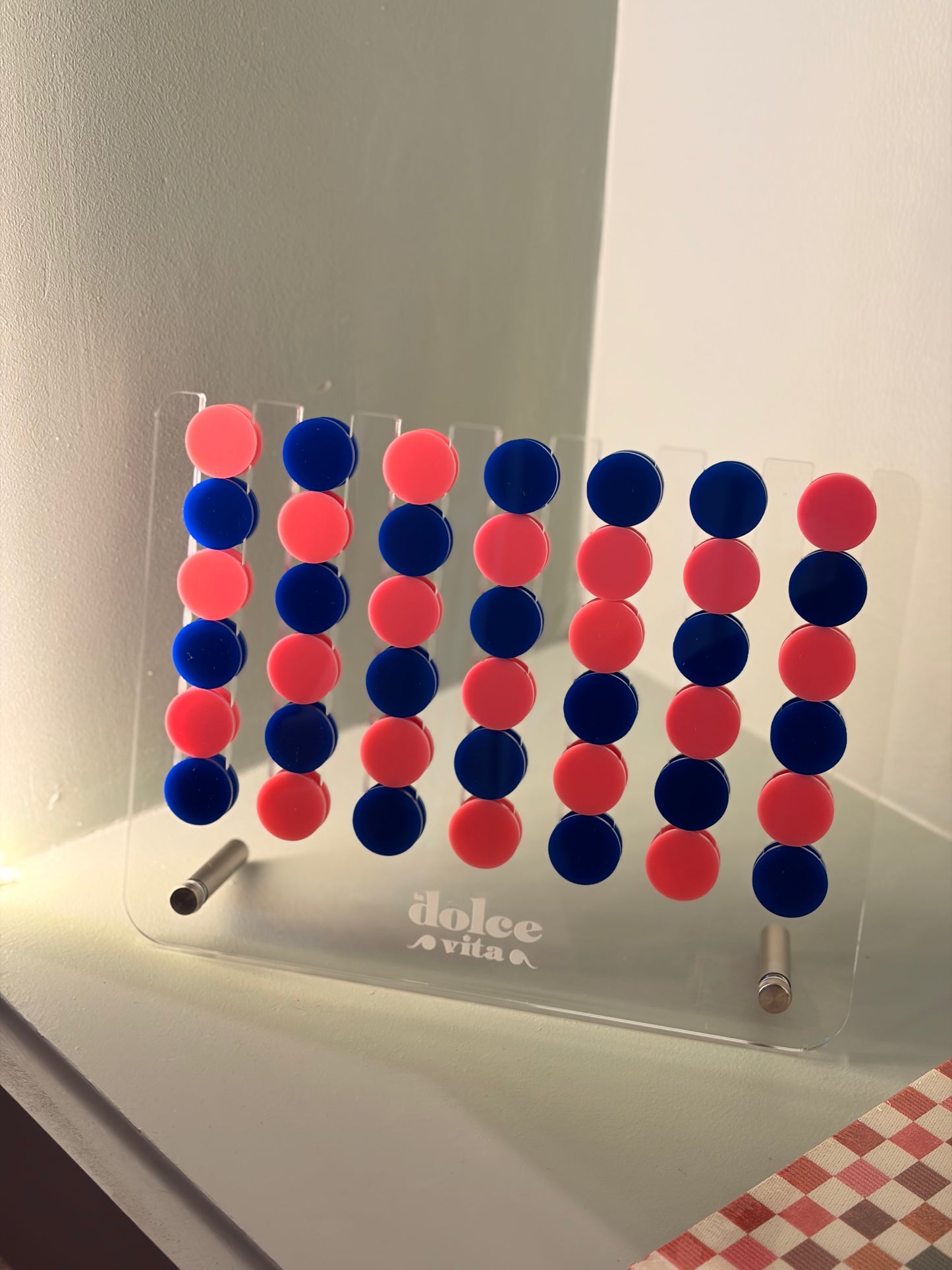 Luxe Dominoes: “El Cuatro” Clear Connect Four Game