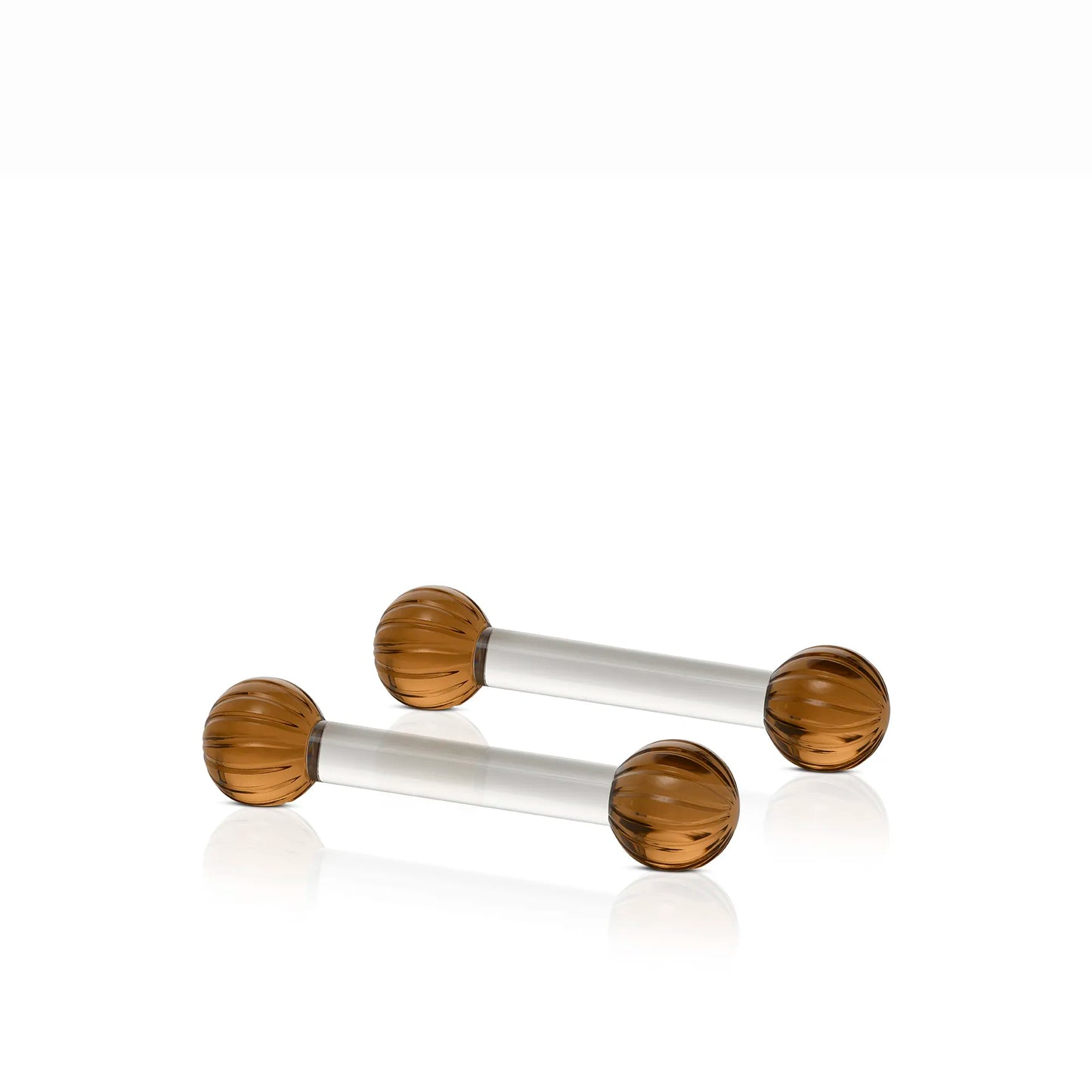 Reflections: Benoit Cutlery Holder Set of 2 Brown/ Clear