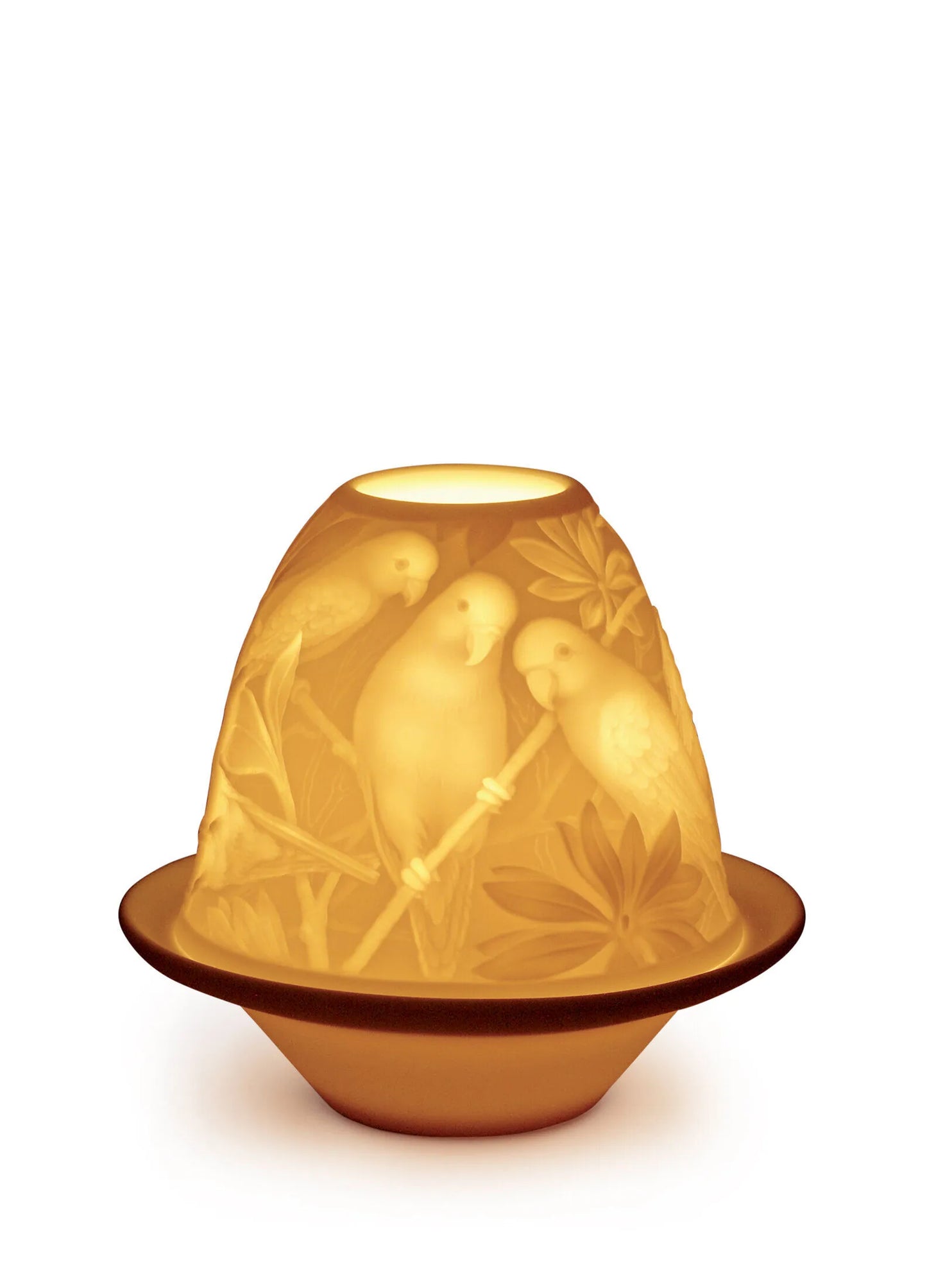 Lladró: Parrots Lithophane with Plate