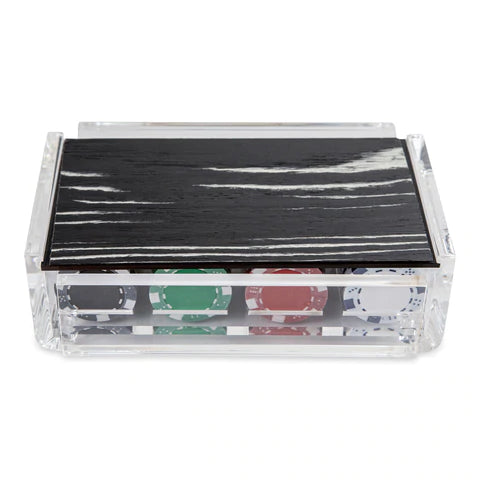 Luxe: Poker Chip Set - Exotic Wood Black