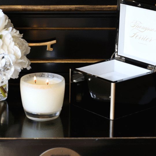 Thompson Ferrier Lacquer Box and Gift Candle