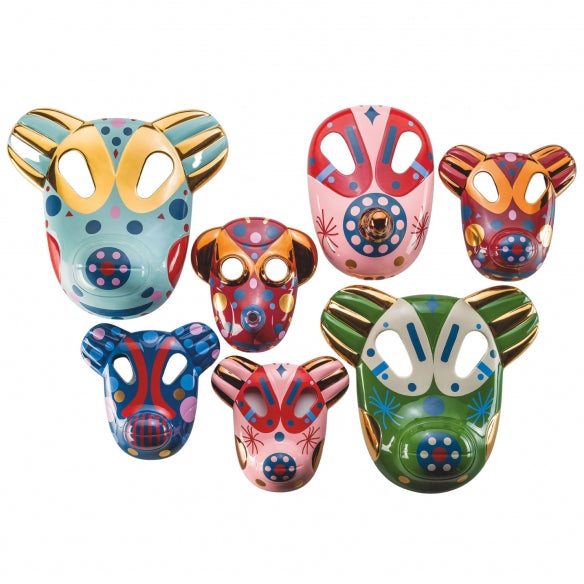 Bosa Elephant Mask Glossy Baby Pink with Graphic