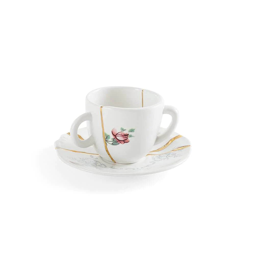Seletti - Art de la table: Kintsugi Coffee Cup with Saucer i