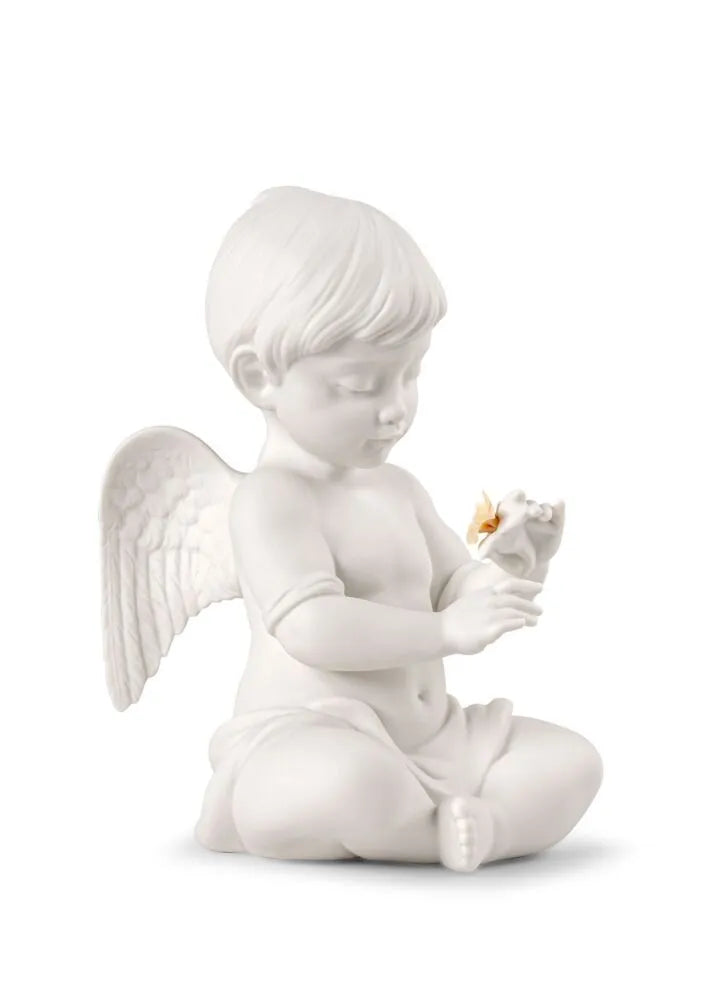 Lladró: Angel with flower Sculpture