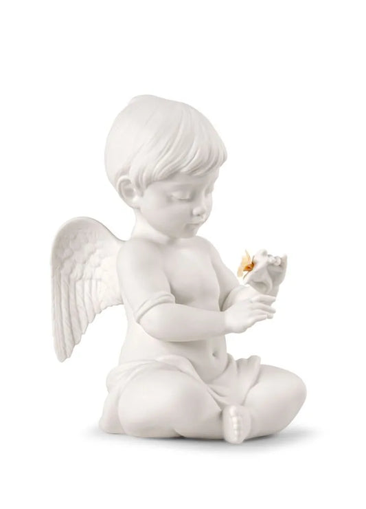 Lladró: Angel with flower Sculpture