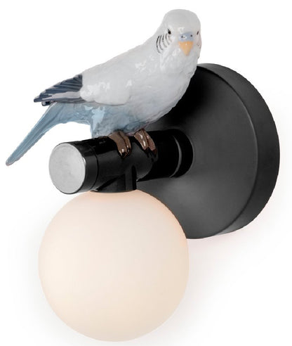Lladró: Parrot Wall Sconce Black