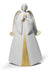 Lladró: Praying Cantata Angel Christmas Ornament. Golden Lustre