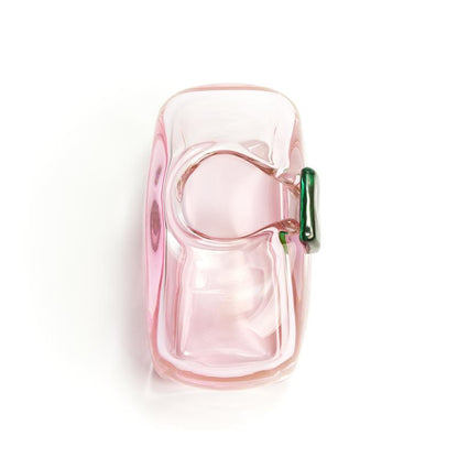 Henry Dean: Glass clutch bag - Rosebloom