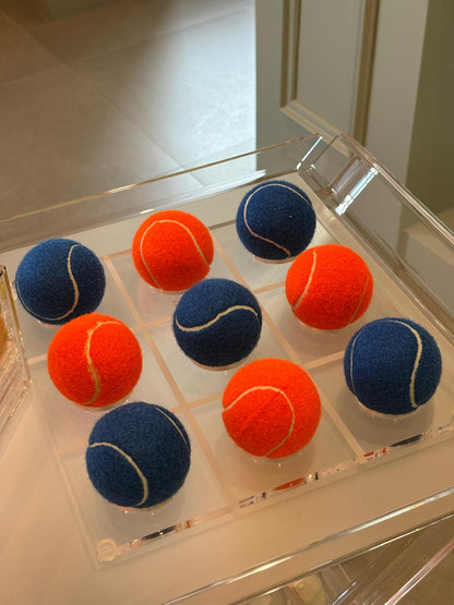 Luxe Dominoes: La Vieja Tennis Blue vs Orange