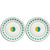 Reflections: Ponta Dessert Plate set of 2 Green/ Yellow/ Gold