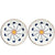Reflections: Elva Dessert Plate Set of 2 Rose/ Marine / Gold