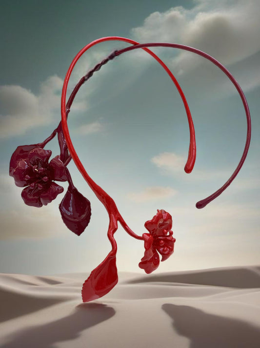 FDLF: Collar flor + hoja Roja
