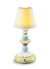 Lladró: Lotus Firefly Table Lamp. Green and Blue