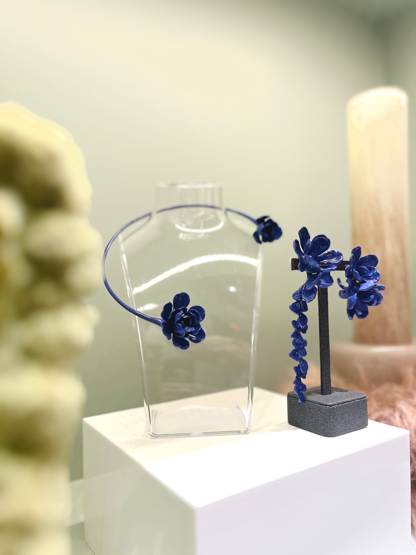 De la Fuentes: Collar Azul 2 flores