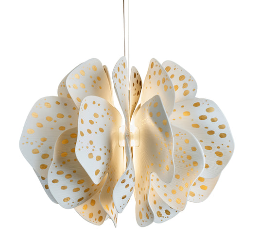 Lladró: Nightbloom Hanging Lamp Gold 60cm