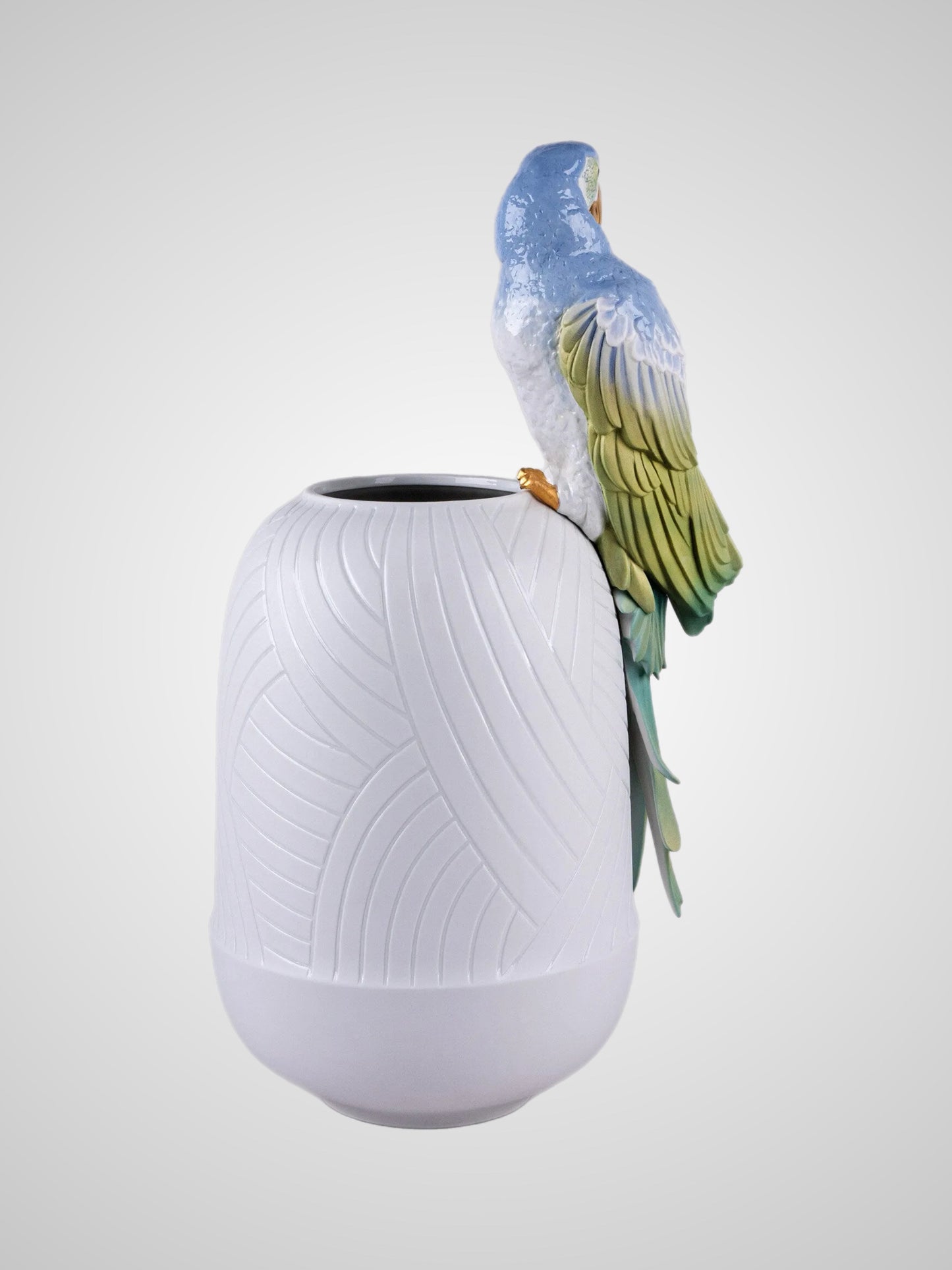 Lladró: Macaw Bird Vase