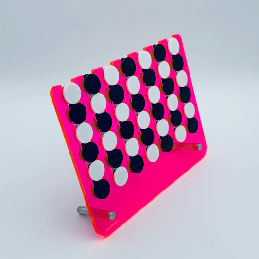 LUXE DOMINOES: EL CUATRO NEON PINK