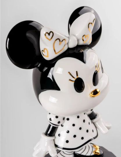 Lladró: Minnie in black and white sculpture