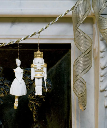 Lladró: Nutcracker Christmas Ornament. Golden Lustre