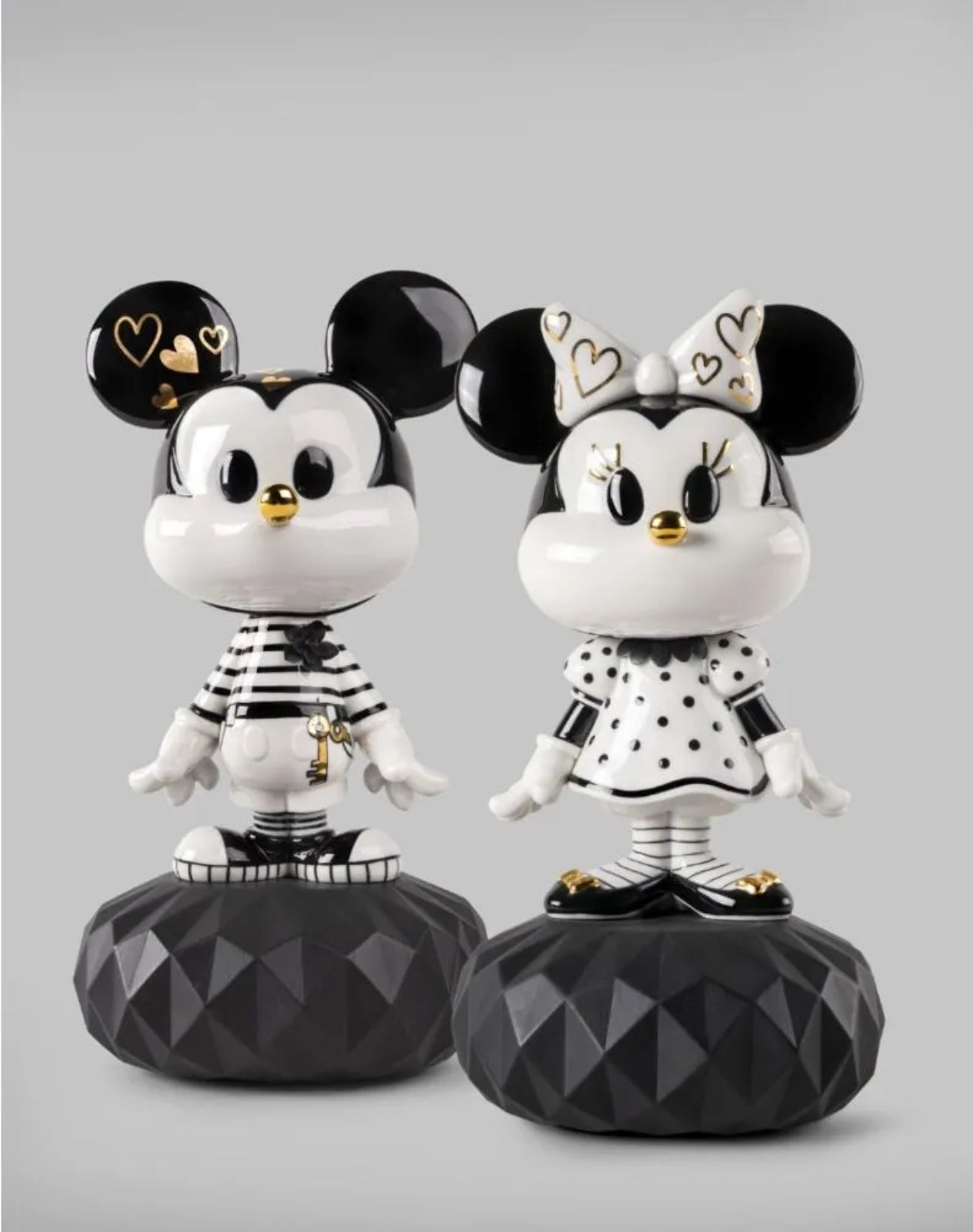 Lladró: Minnie in black and white sculpture