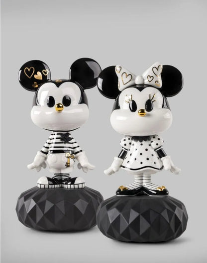 Lladró: Minnie in black and white sculpture