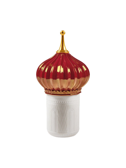 Lladró: North Tower Candle 1001 Lights (ruby). Night Approaches Scent.