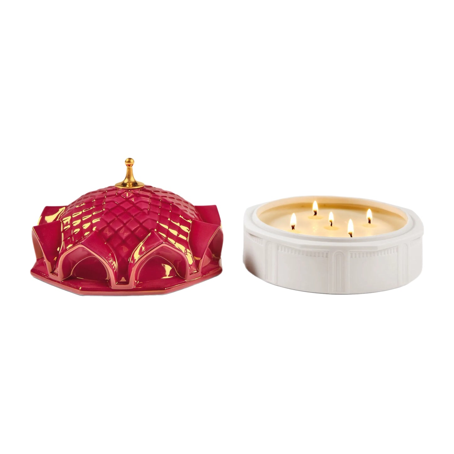 Lladró: Scheherazade's Quarters Candle 1001 Lights (peony). Night approaches Scent.