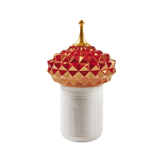 Lladró: South Tower Candle 1001 Lights (rose). Night Approaches Scent.