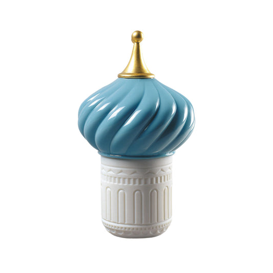 Lladró: Turquoise Spire Candle 1001 Lights. Unbreakable Spirit Scent.
