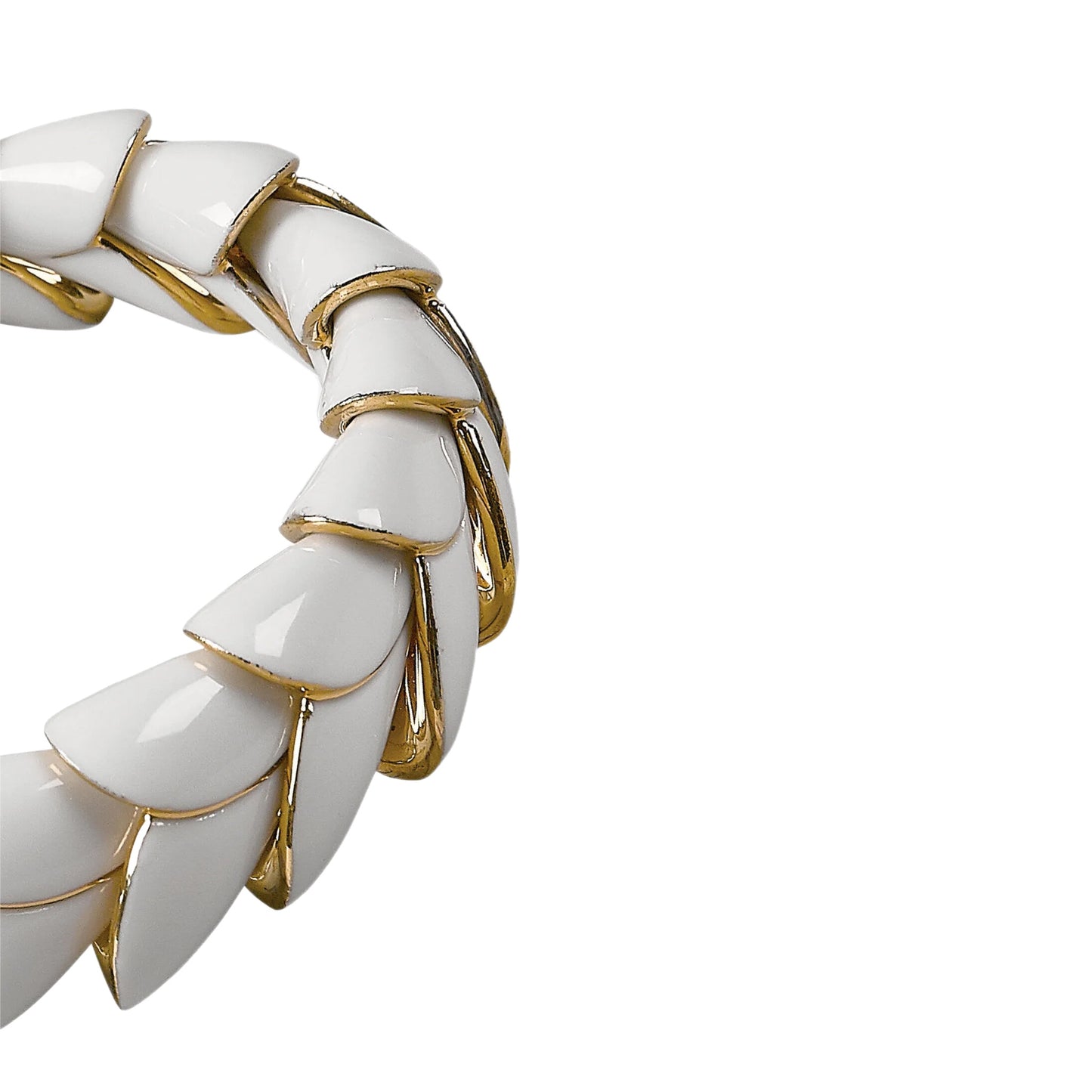 Lladró Jewelry: Heliconia White Bracelet.