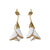 Lladró Jewelry:  Heliconia Short White Earring.