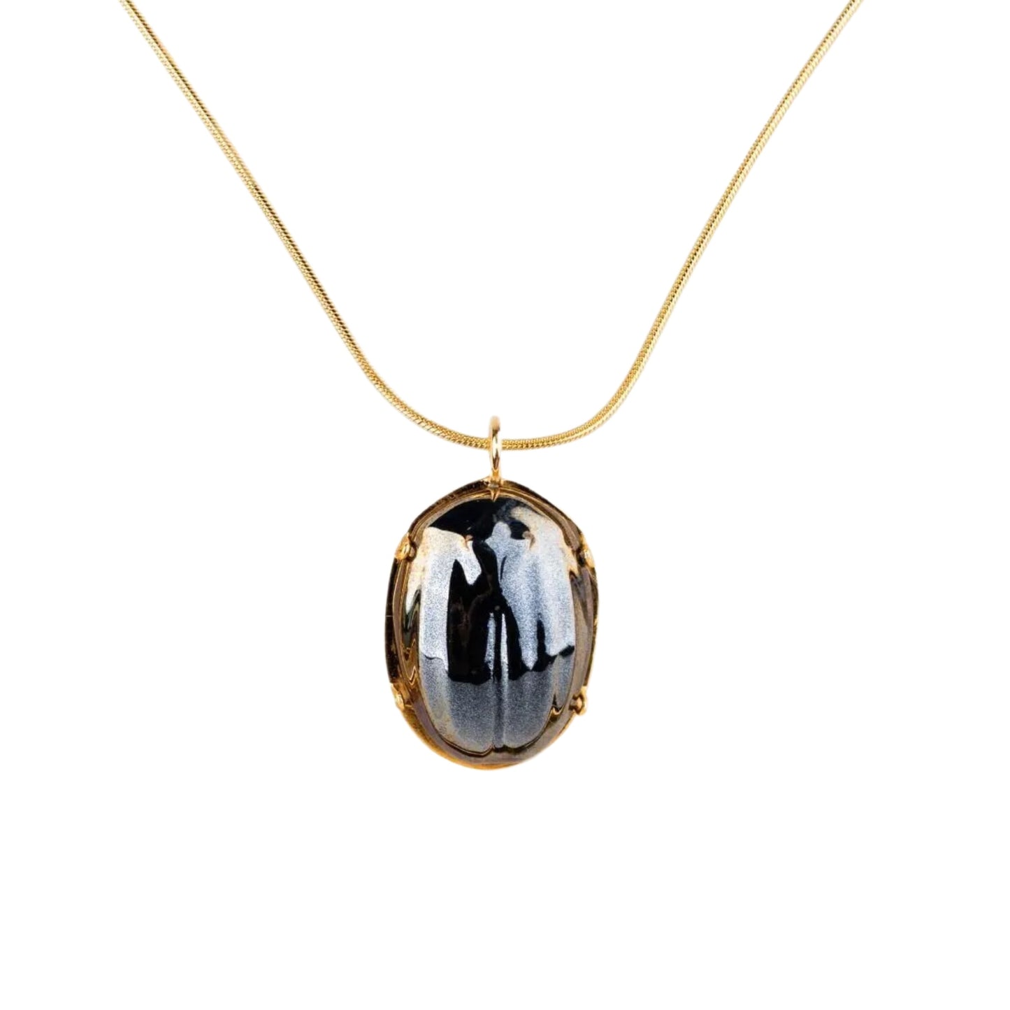Lladró Jewelry: Scarab Pendant Necklace.