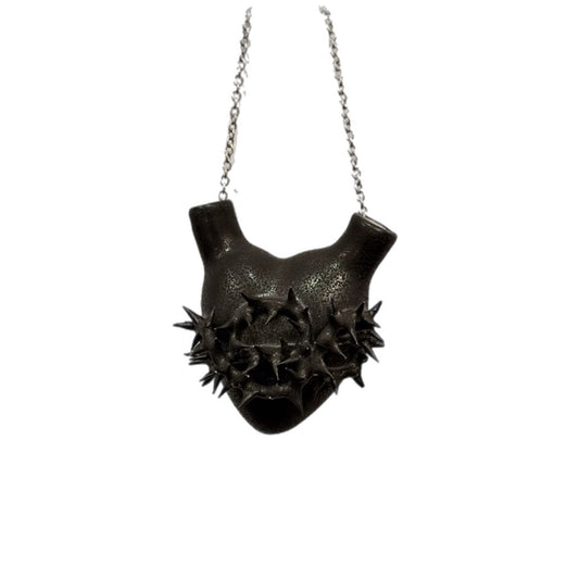 Raramanu: Black Heart Necklace Medium