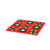Luxe Dominoes: La Vieja 2D Solid Red Tic Tac Toe