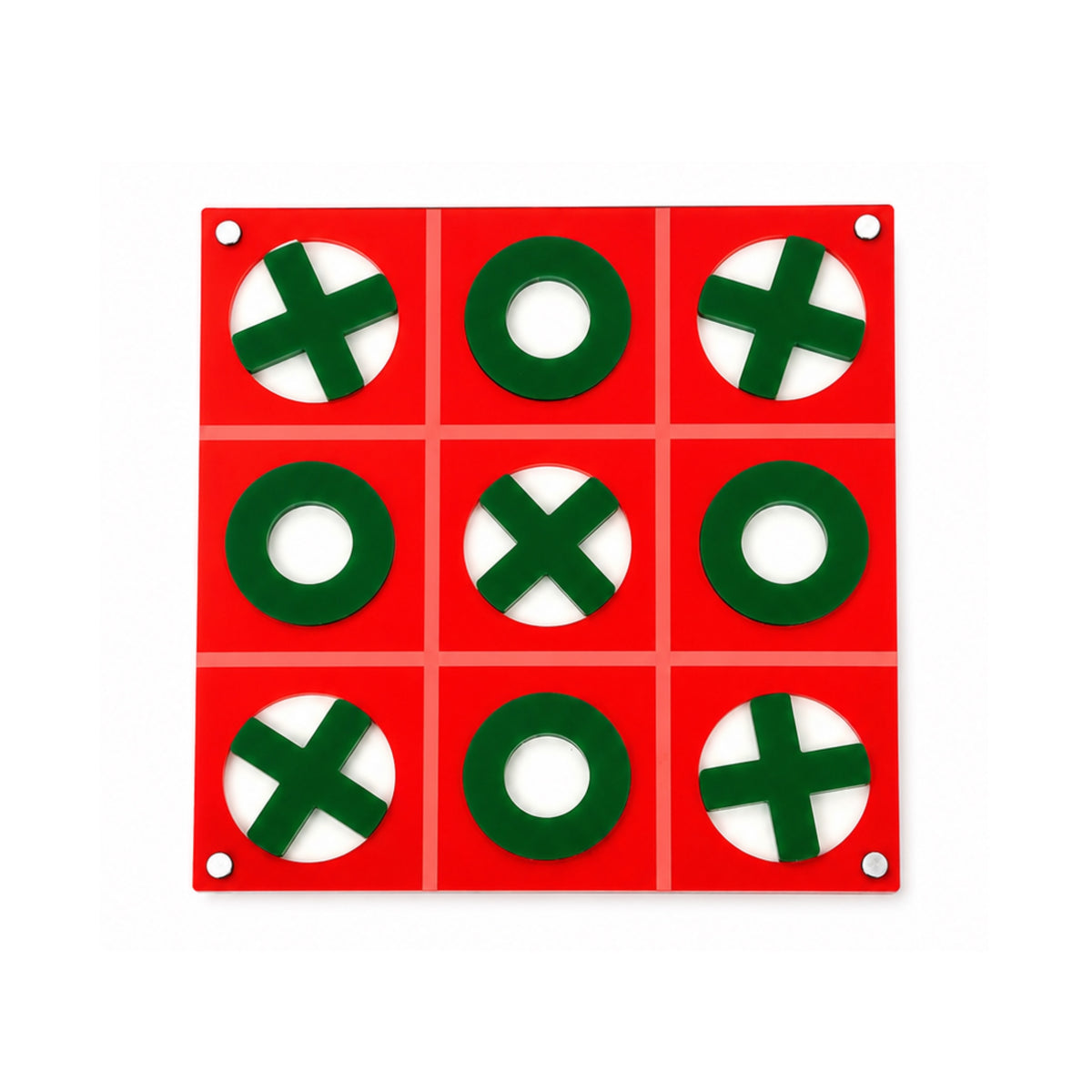 Luxe Dominoes: La Vieja 2D Solid Red Tic Tac Toe