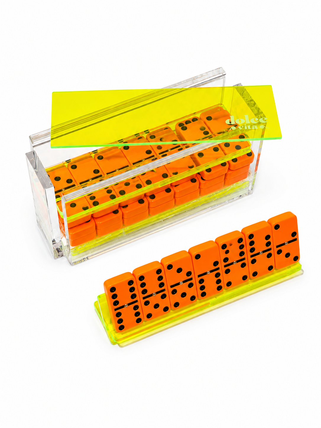 Luxe Dominoes: El Catire Neon Green Matching Racks