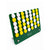 Luxe Dominoes: “El Cuatro” Solid Green Connect Four Game