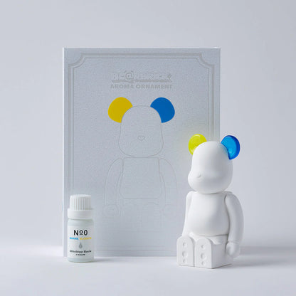 Bibliothèque Blanche BY BALLON: Be@rbrick Aroma Ornament - Yellow/Blue Double Color
