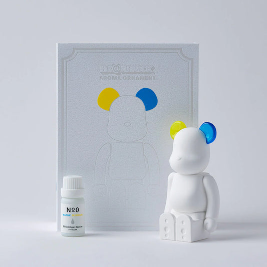 Bibliothèque Blanche BY BALLON: Be@rbrick Aroma Ornament - Yellow/Blue Double Color