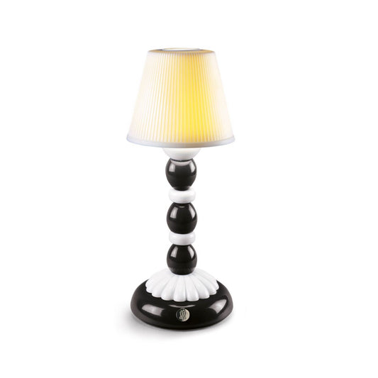 Lladró: Firefly Collection. Palm Firefly Table Lamp Black and White