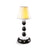 Lladró: Firefly Collection. Palm Firefly Table Lamp Black and White