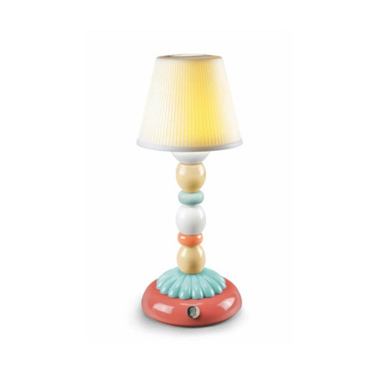 Lladró: Firefly Collection. Palm Firefly Table Lamp. Pale Blue