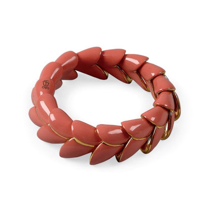 Lladró: Jewelry. Heliconia Bracelet. Coral
